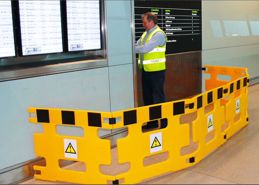 HandiGard Barrera de seguridad de mantenimiento para interior/exterior