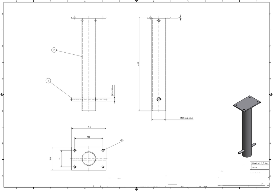 Casquillo de suelo para postes de barrera plegables