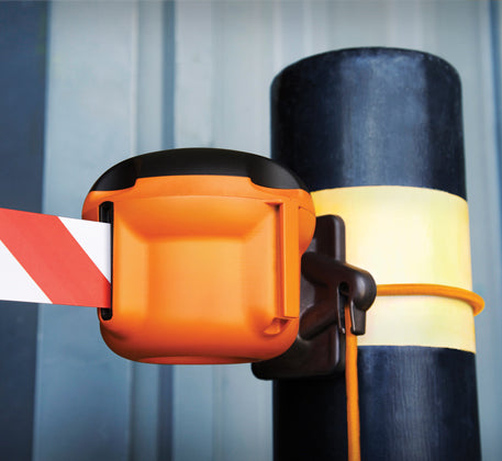 Sistema de barrera - Skipper Mini - longitud de cinta retráctil 9 m, rojo blanco