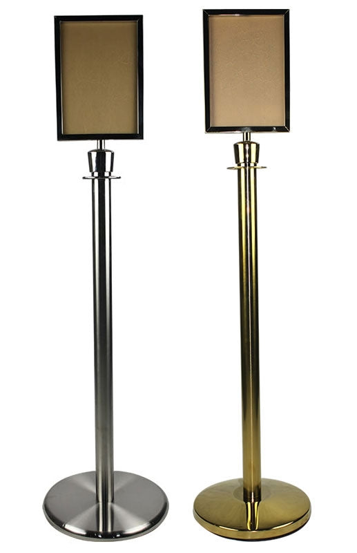 FlexiBarrier - Basic - Poste con marco portacarteles