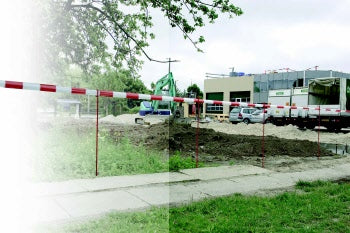 Piqueta para malla naranja de vallado/Cinta de balizamiento