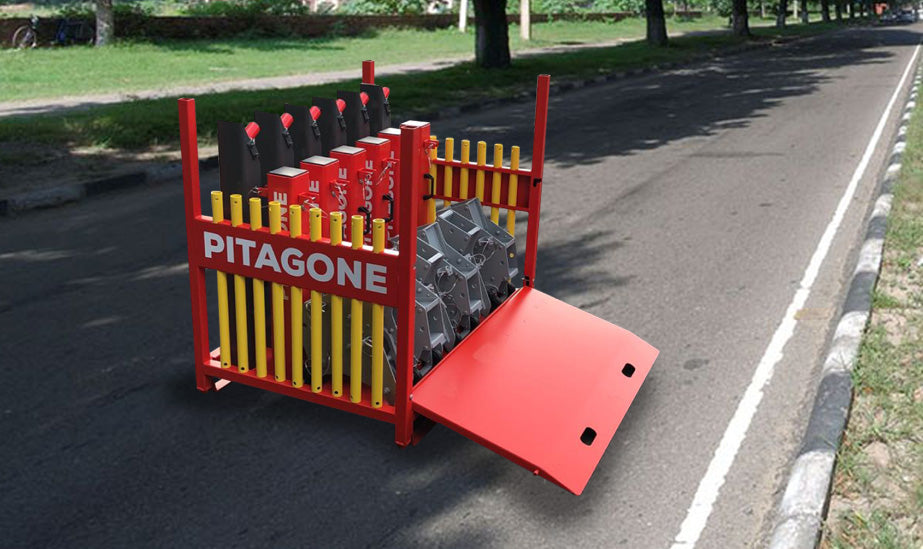 Pitagone Estantería de Almacenamiento – Sistema de Transporte y Almacenamiento (6 Módulos)