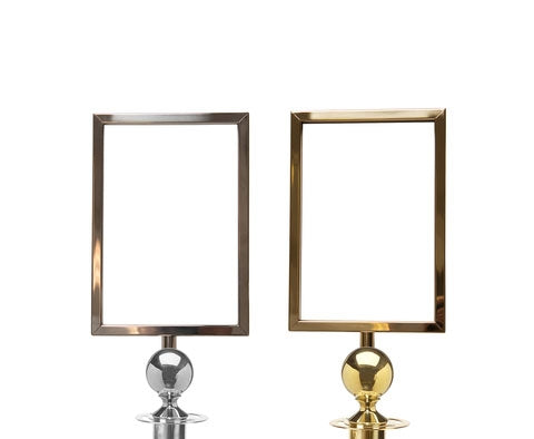 Portacarteles - Cabeza esférica - para Postes con cuerda Flexibarrier