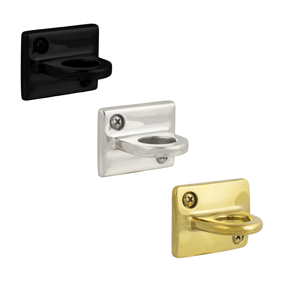 Placa de pared para cuerdas de barrera con extremo con clip